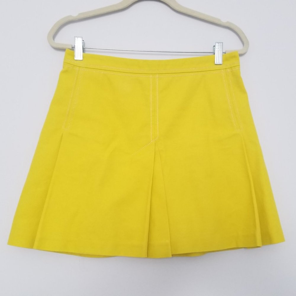 Victoria Beckham Yellow Miniskirt Pleated 6 EUC